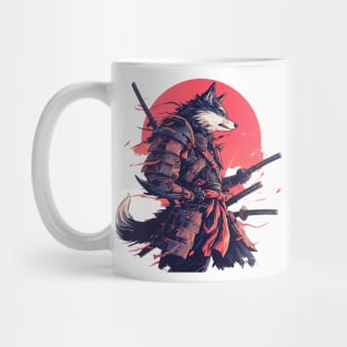 samurai wolf Mug